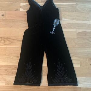 Johnny Was Jade silk velvet jumpsuit  size L